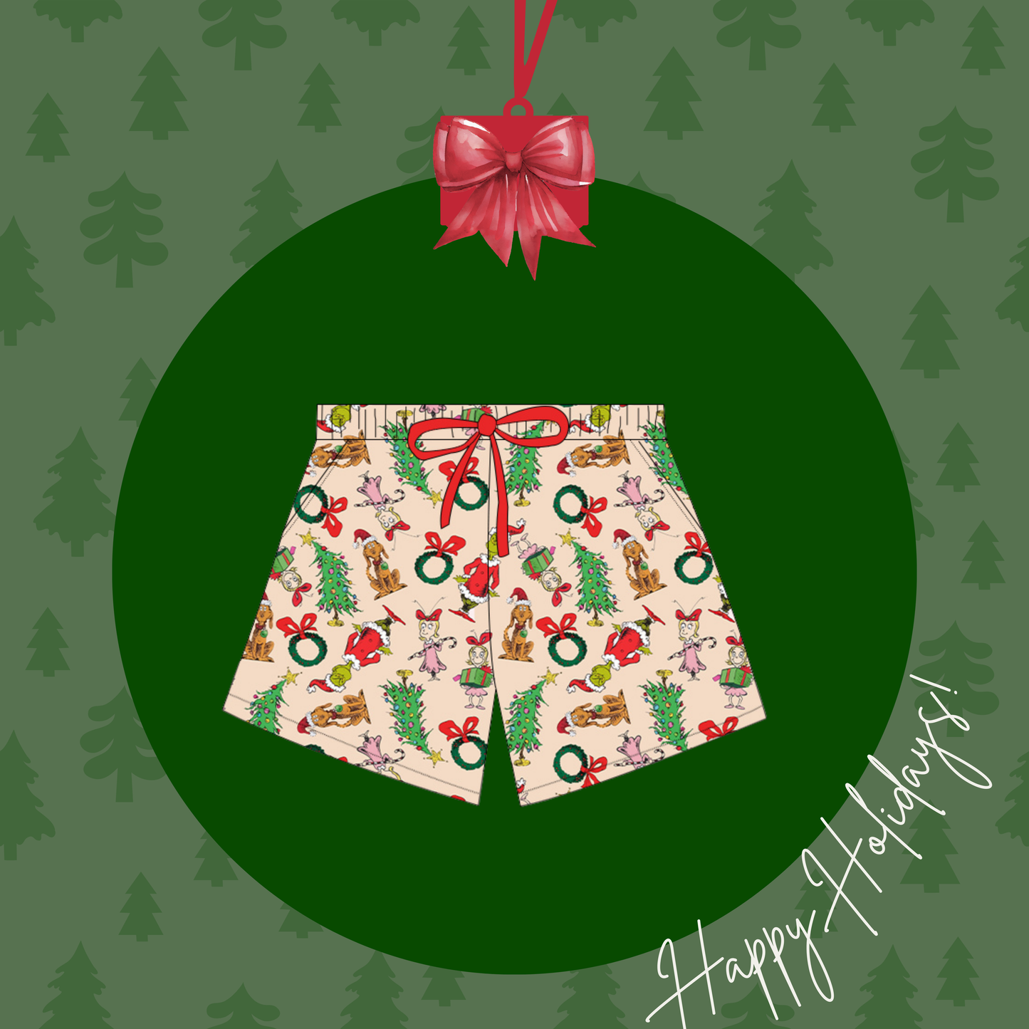 Whoville Christmas Adult Shorts