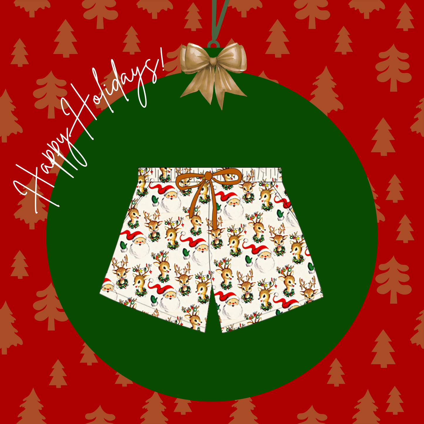 Classic Christmas Adult Shorts