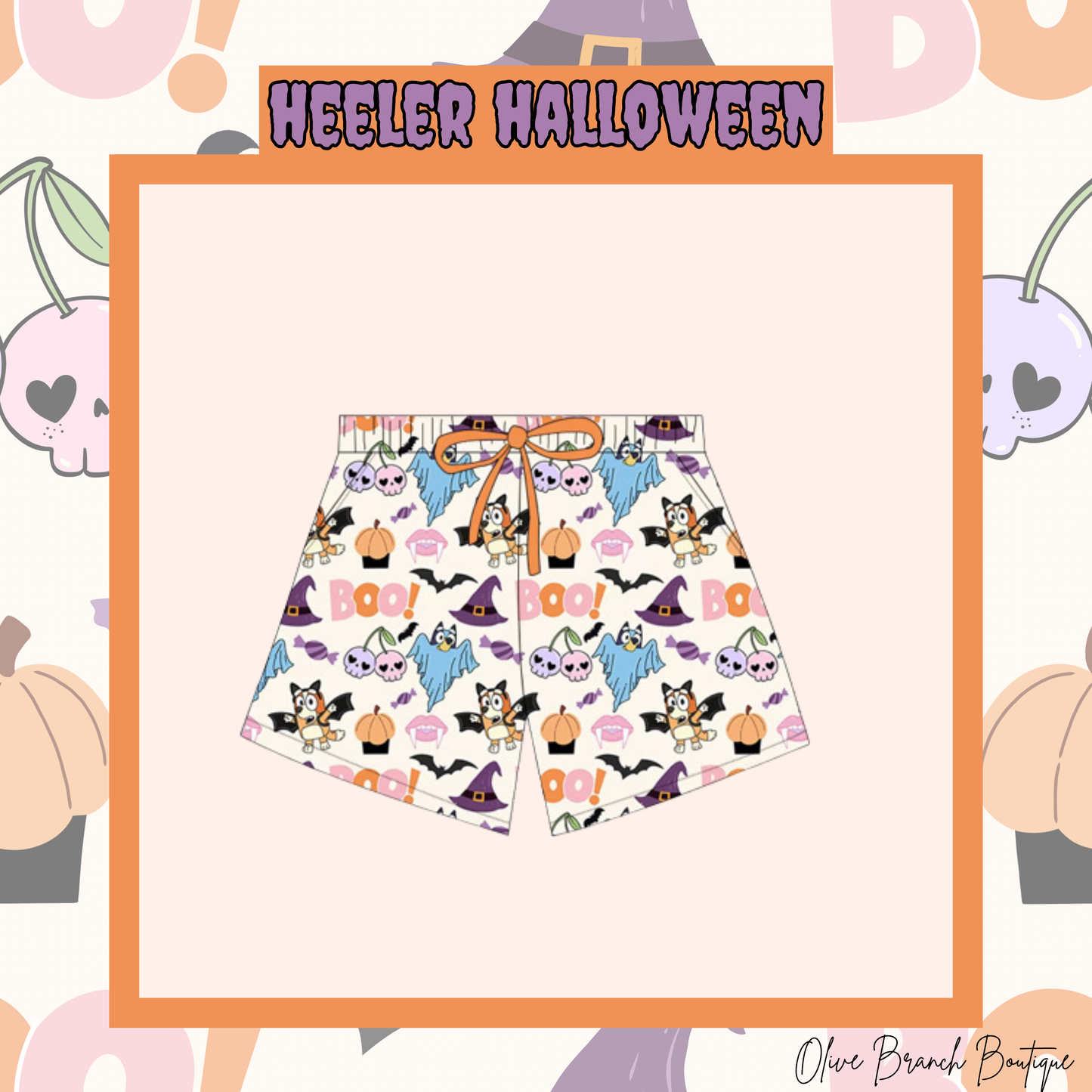 Heeler Halloween Shorts
